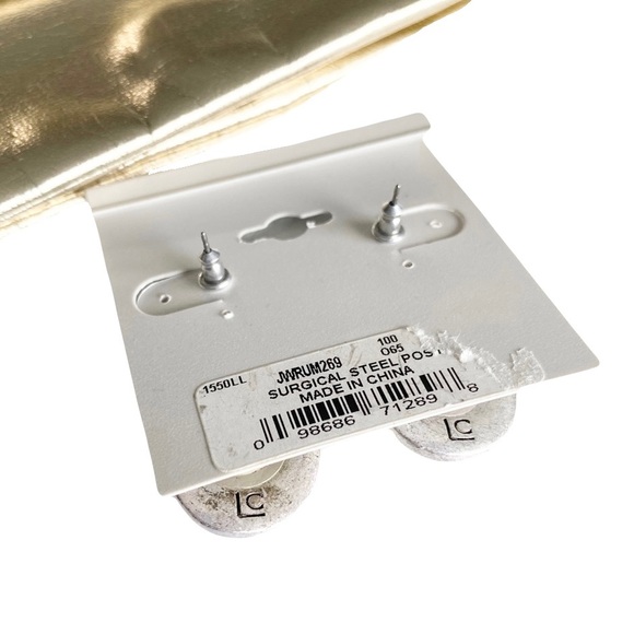 new Liz Claiborne ꧁ Mosaic Briolette Drop Earrings ꧂ Silver Tone ꧂ Yellows - Picture 10 of 14